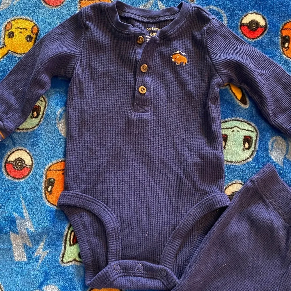 Carter's Blue Bodysuit Soft Stretchy Fabric